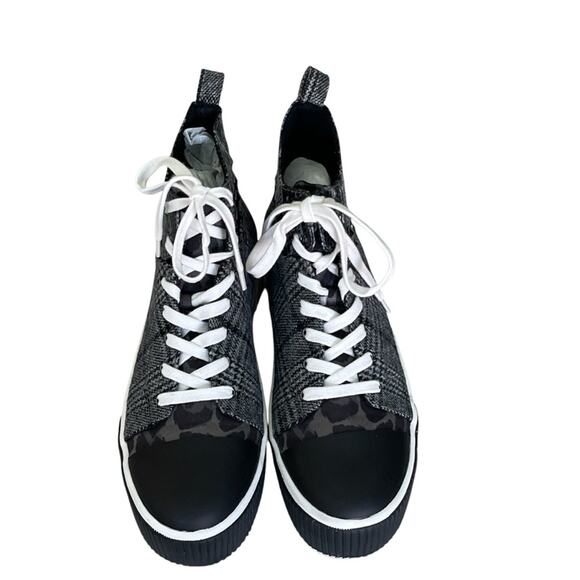 Jessica Simpson Emiliya Multi Print and Texture Platform Sneaker Black 7.5 M - Picture 7 of 7